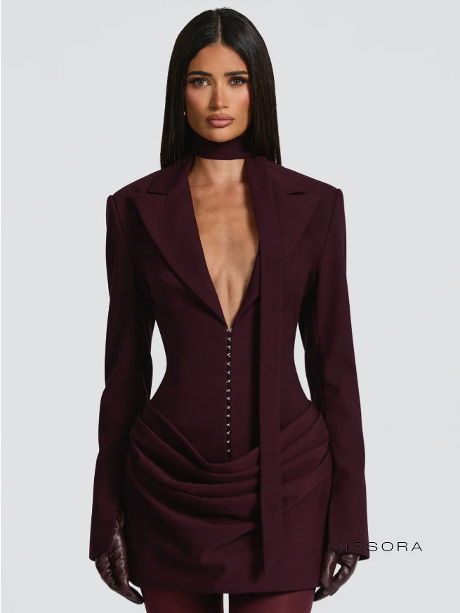 Kaylin Blazer Midi Elbise [DRBQME48]