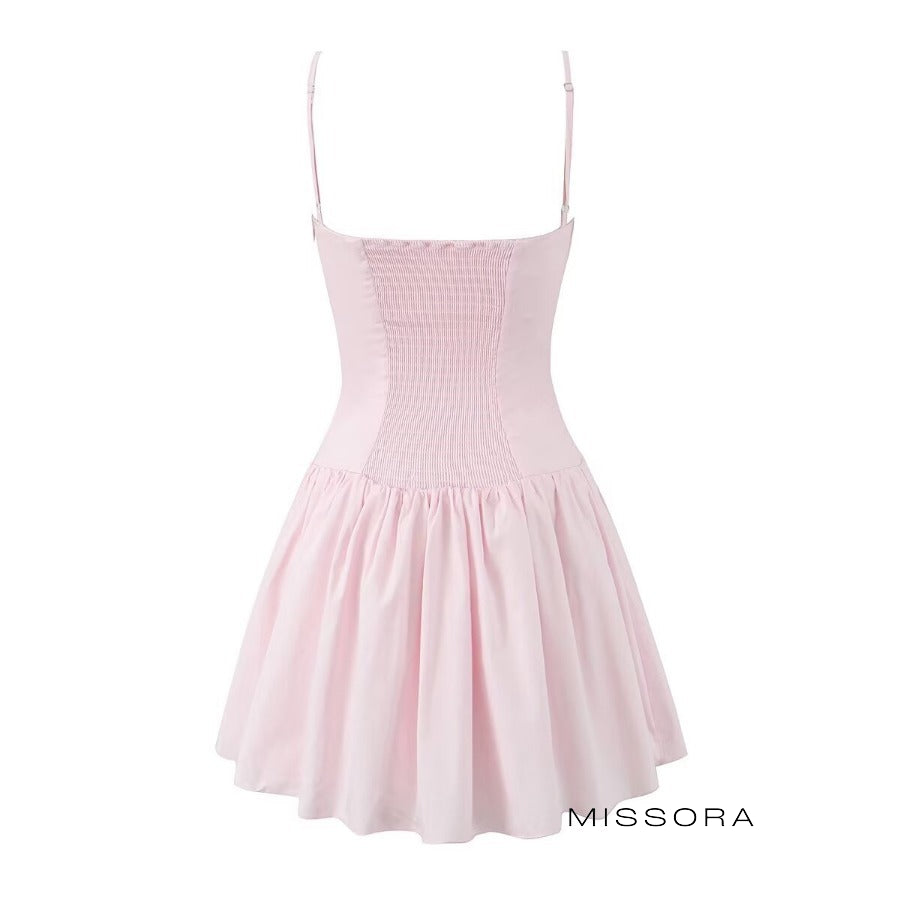 Kayra Sırt Dekolteli Mini Elbise [OU16BXRU]