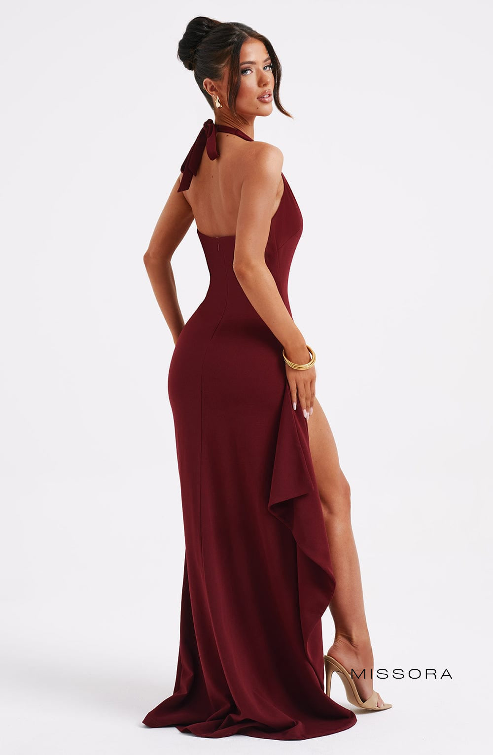 Missora Kaytlyn Ruffle Slit Maxi Dress