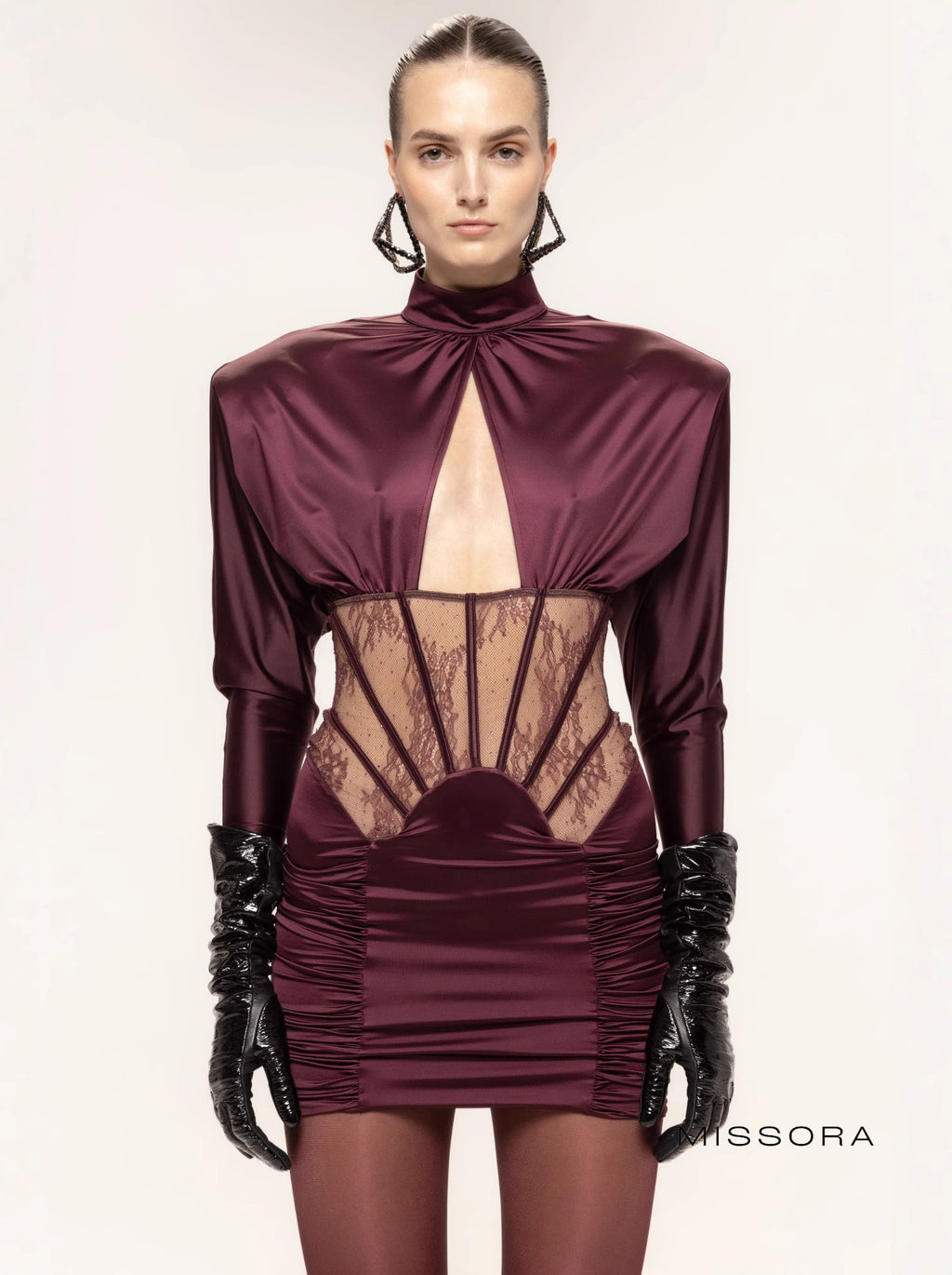 Keaton Dantel Korse Detaylı Mini Elbise [JRRIL5RA]