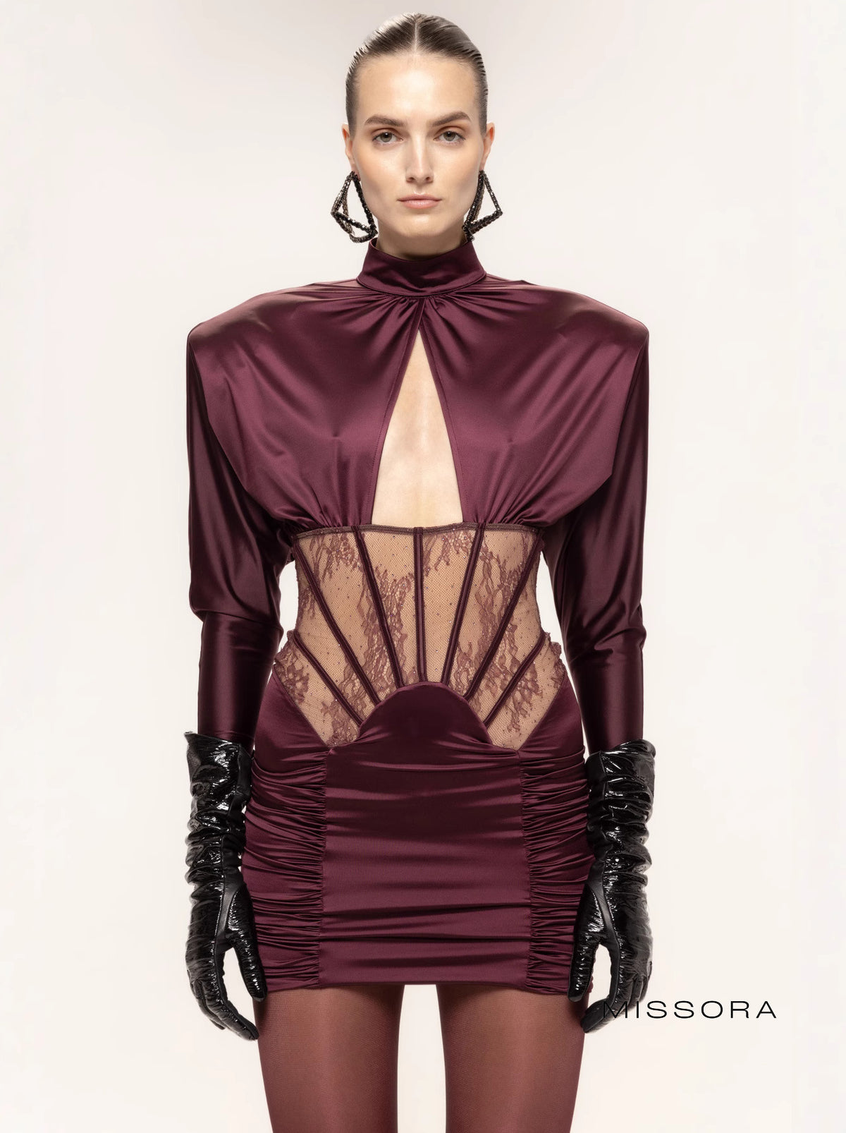 Keaton Dantel Korse Detaylı Mini Elbise [JRRIL5RA]