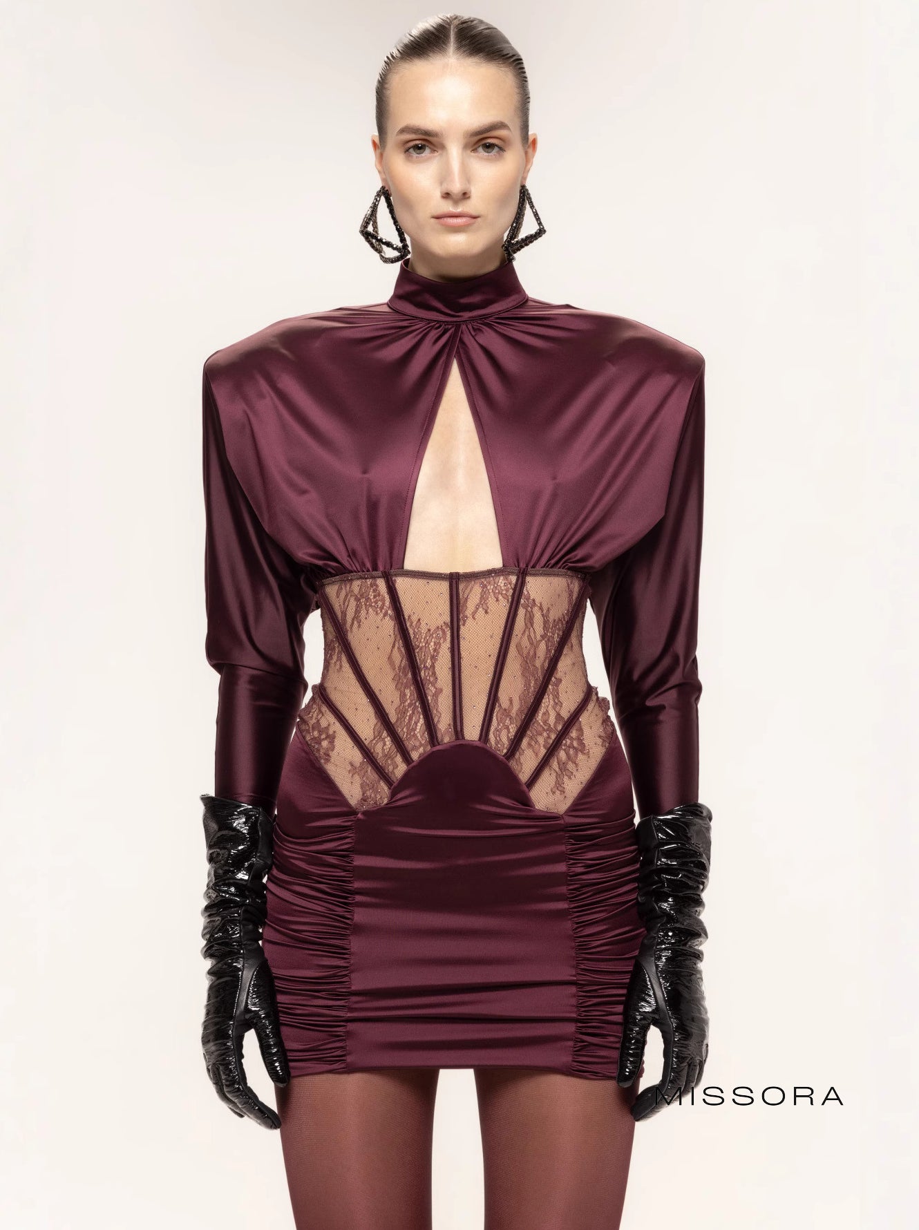 Keaton Dantel Korse Detaylı Mini Elbise [JRRIL5RA]