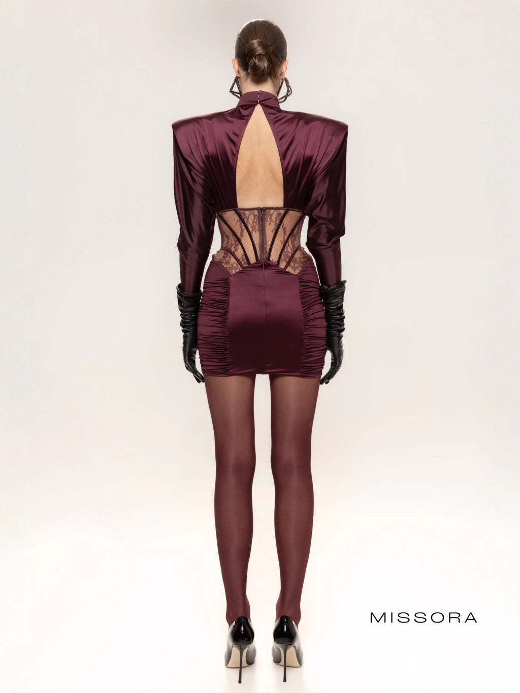 Keaton Dantel Korse Detaylı Mini Elbise [S2XFN8YX]