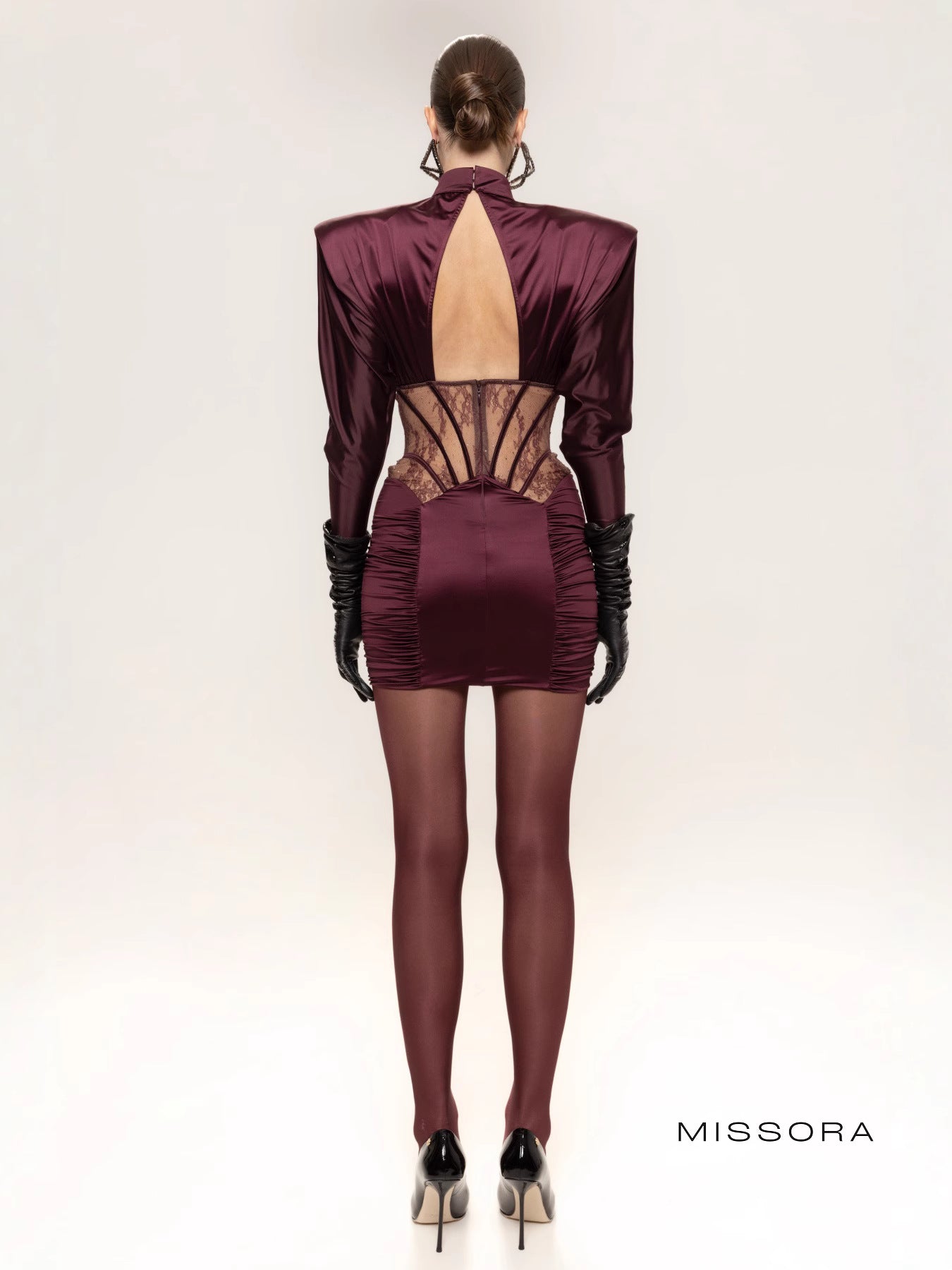 Keaton Dantel Korse Detaylı Mini Elbise [S2XFN8YX]