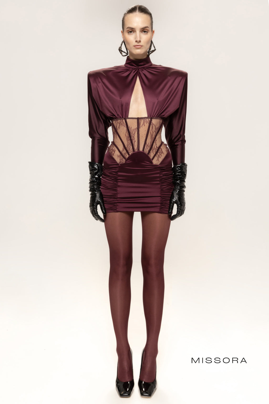 Keaton Dantel Korse Detaylı Mini Elbise [FZCDO53Q]