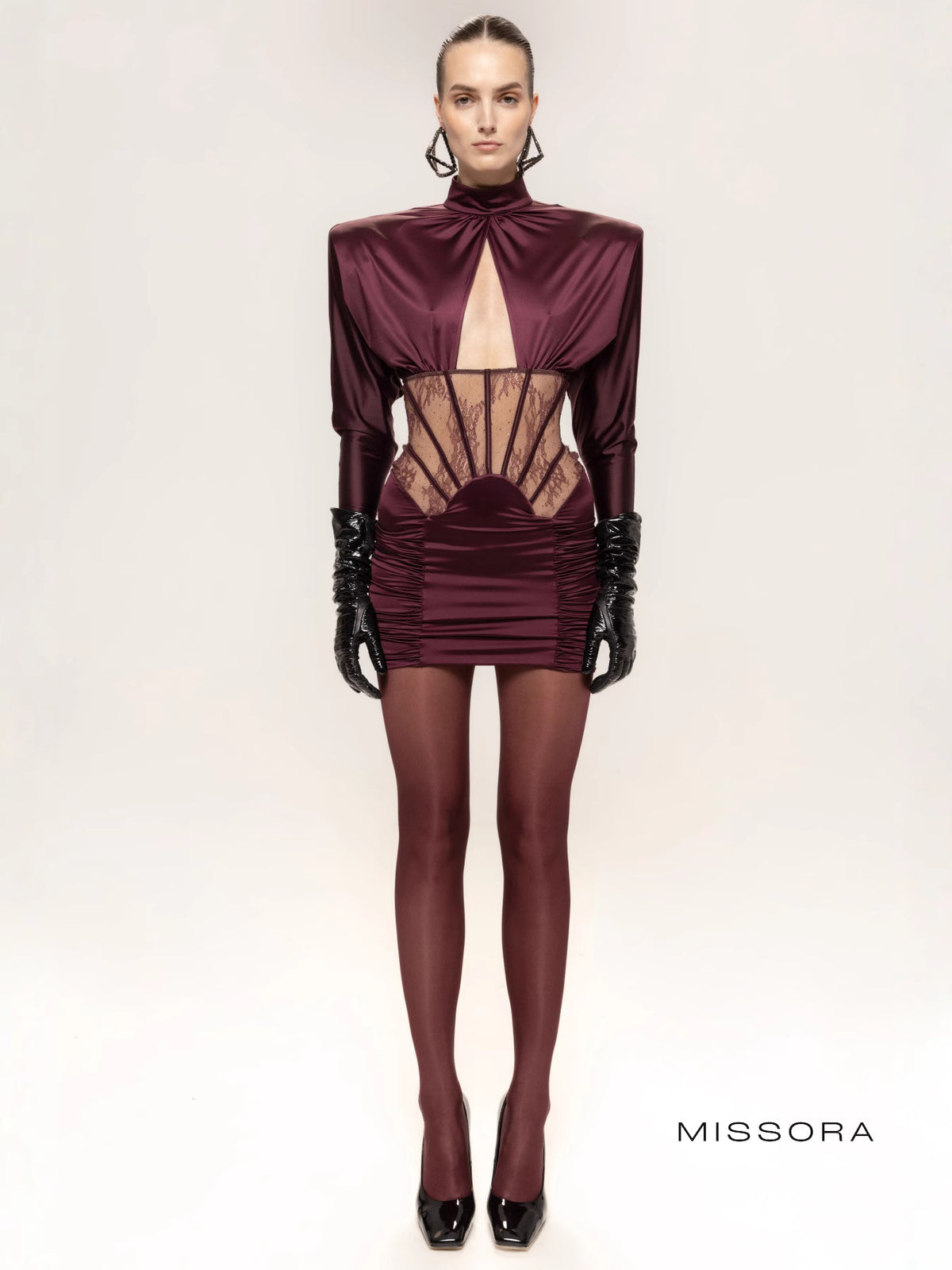 Keaton Dantel Korse Detaylı Mini Elbise [W9XIT8ED]