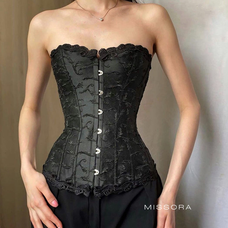 Keegan Balon Kollu Korse Bluz [CATYM1T7]