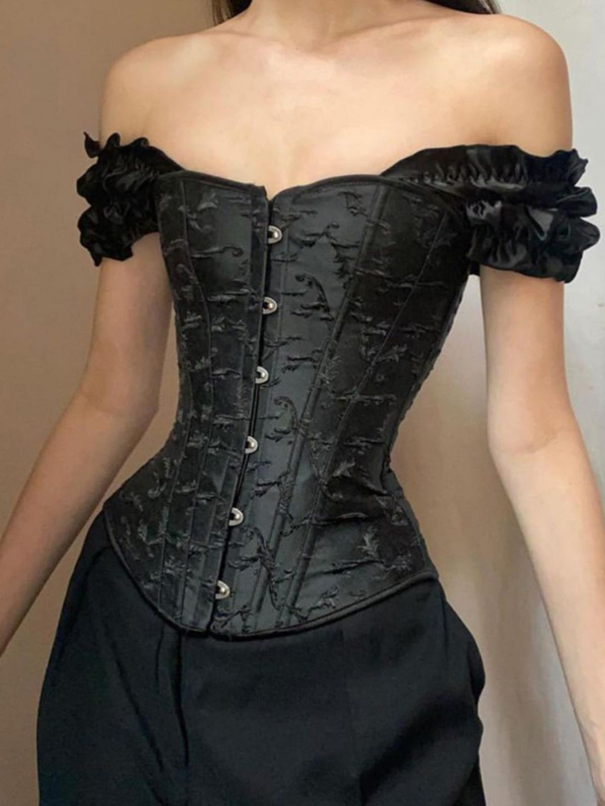 Keegan Balon Kollu Korse Bluz [1UV78ACD]