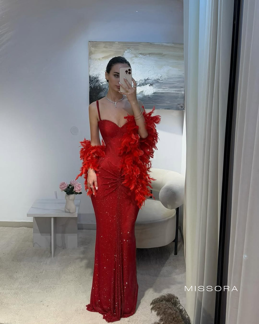 Kelise Işıltılı Askılı Maxi Elbise [KJFSY0A0]