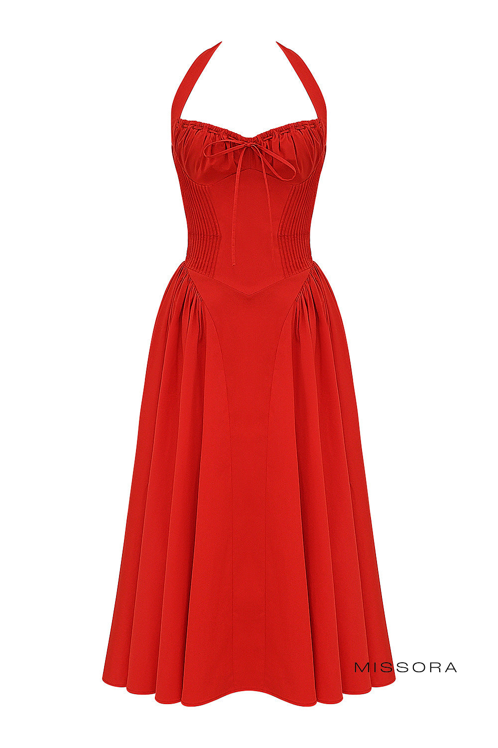 Kenzli Floral Halter Midi Elbise [NDL2D5HO]