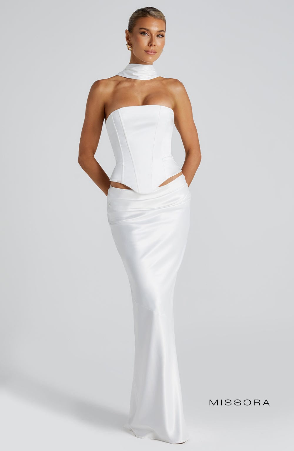 Missora Khylie Sculpted Satin Corset Top