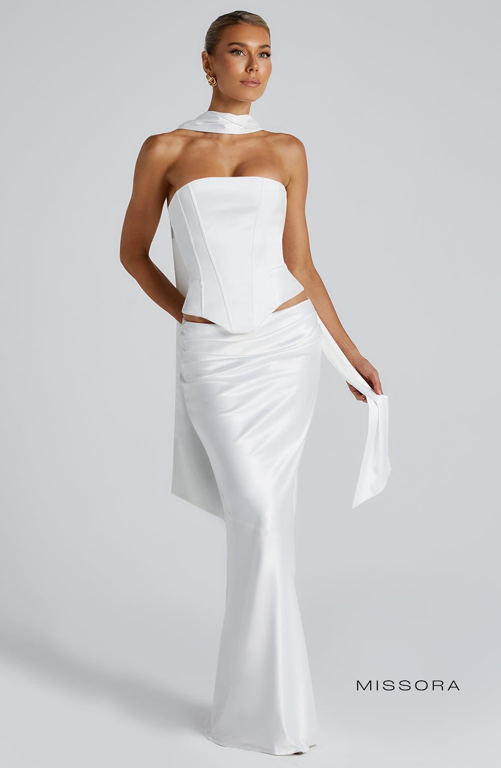 Missora Khylie Sculpted Satin Corset Top