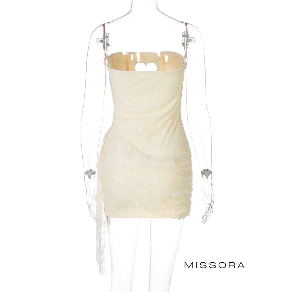 Kynli Straplez Dantel Mini Elbise [ZA417LAJ]