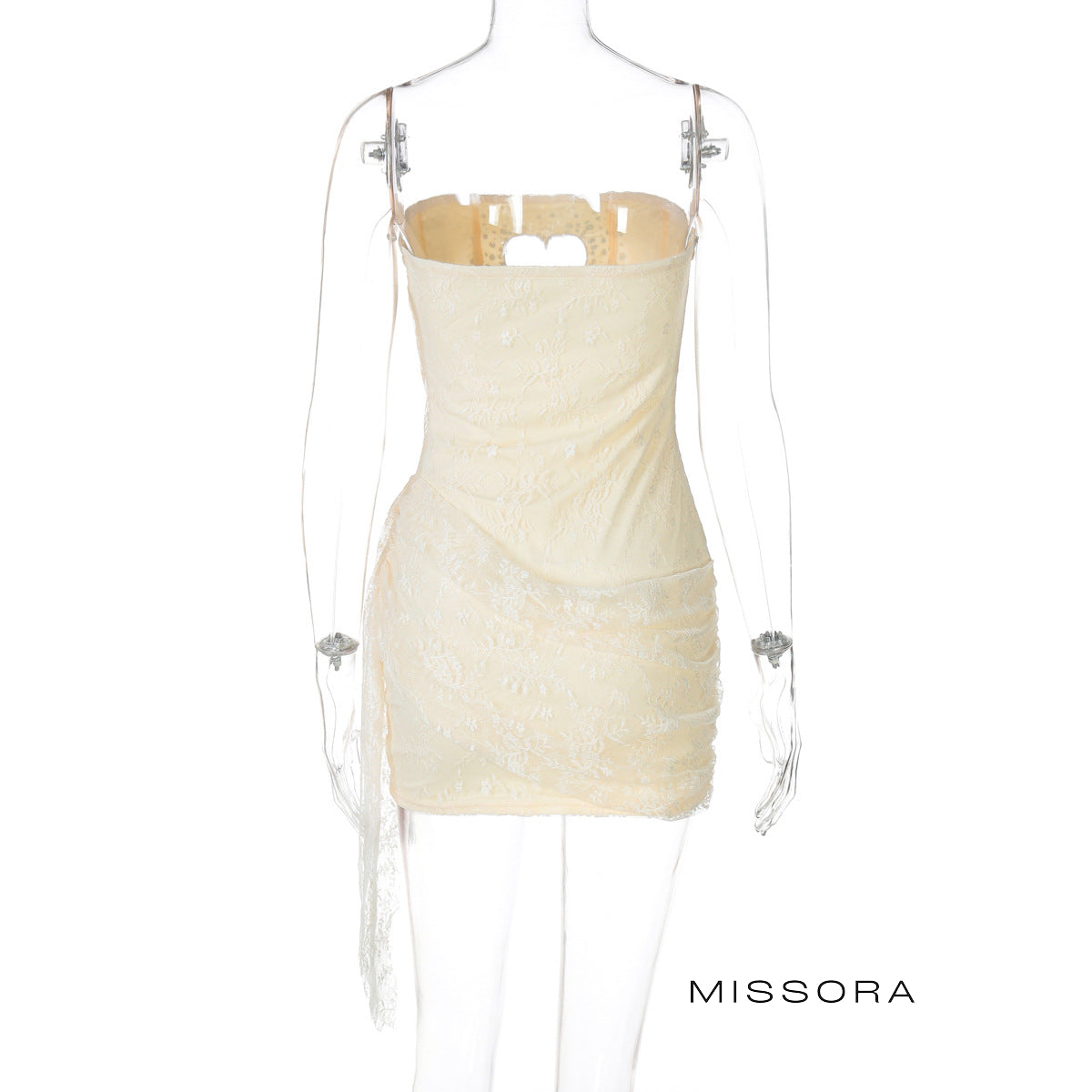 Kynli Straplez Dantel Mini Elbise [ZA417LAJ]