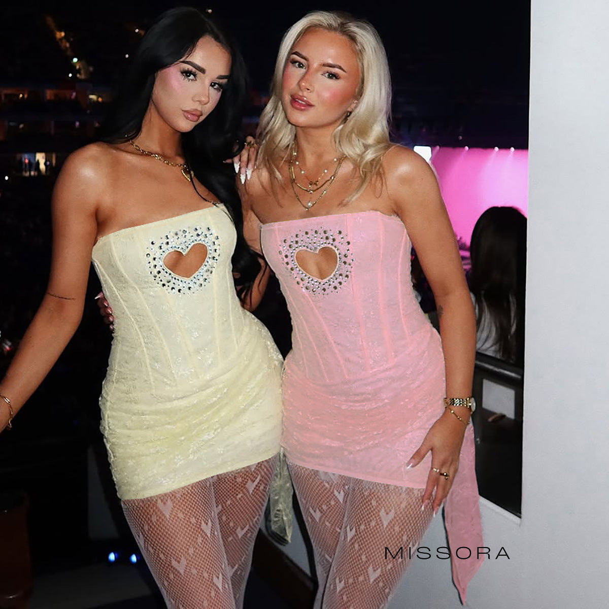 Kynli Straplez Dantel Mini Elbise [UD5SJBWV]