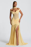 Missora Lakota Ruched Mesh Maxi Dress