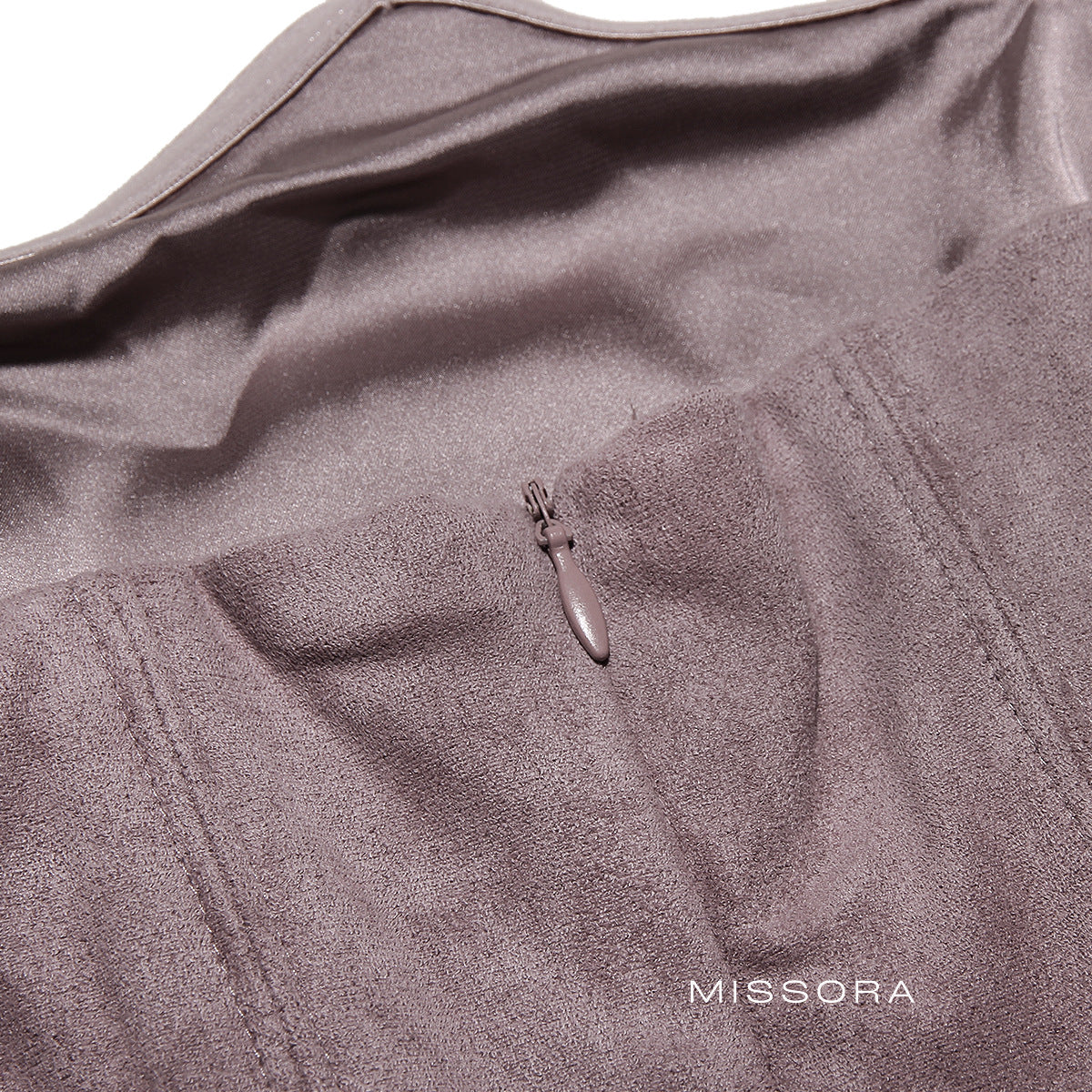 Lanae Kadife Saten Abiye Elbise [YOH2A4CZ]