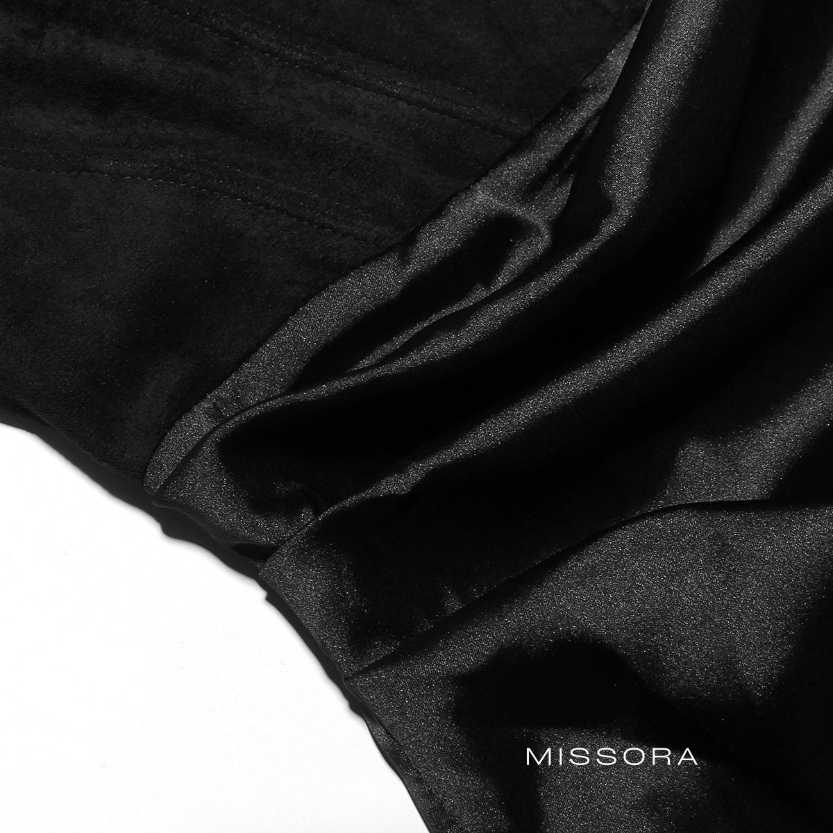 Lanae Kadife Saten Abiye Elbise [F077PBNM]