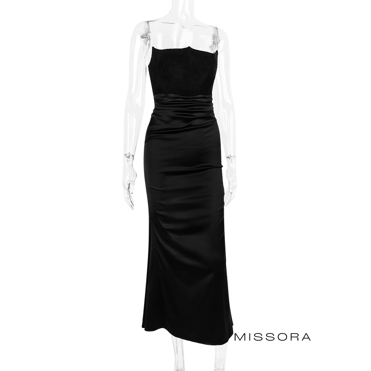 Lanae Kadife Saten Abiye Elbise [1WTQ8HM2]