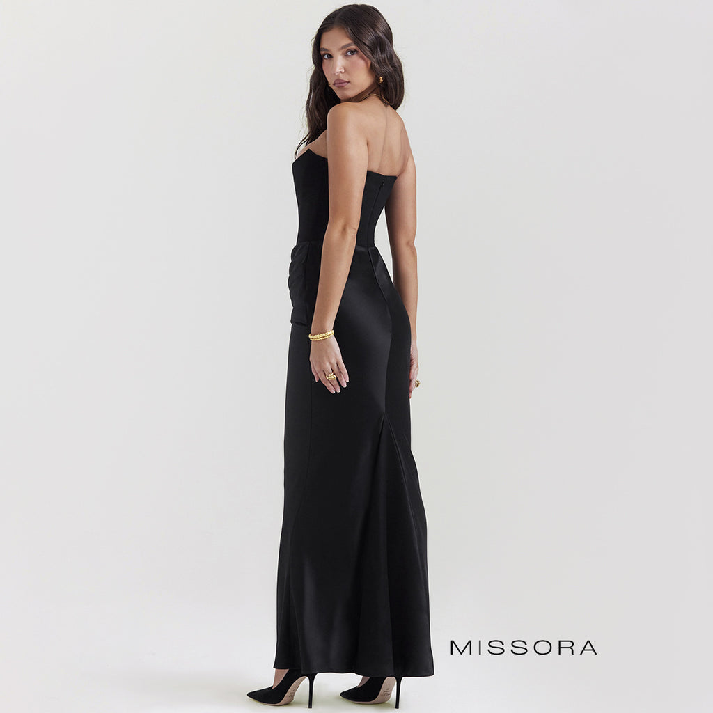 Lanae Kadife Saten Abiye Elbise [ZZA1AB39]