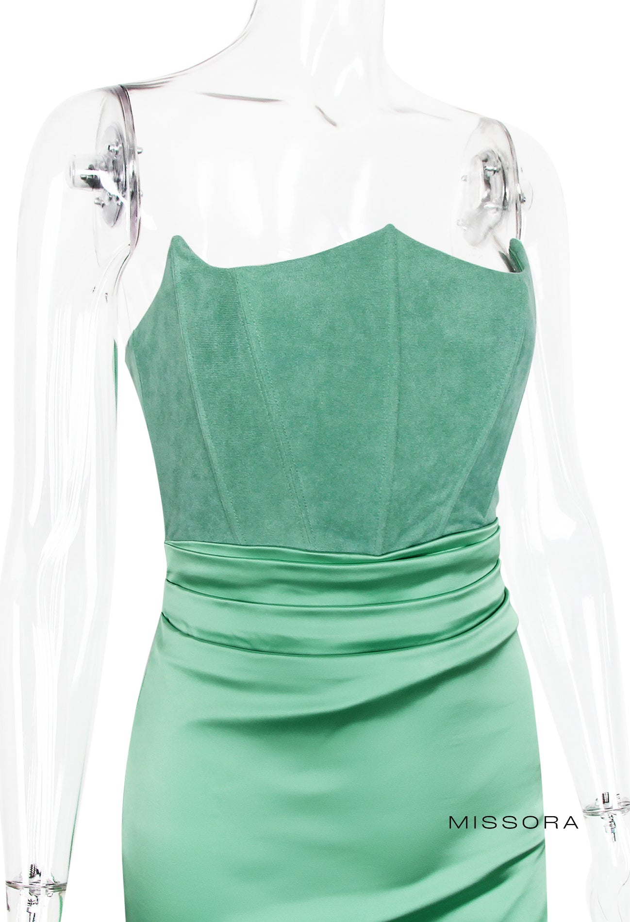 Lanae Kadife Saten Abiye Elbise [1OV7J2YR]