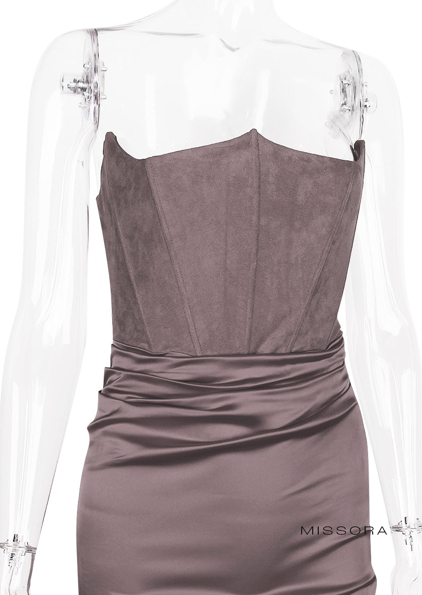 Lanae Kadife Saten Abiye Elbise [54GA7VZ9]