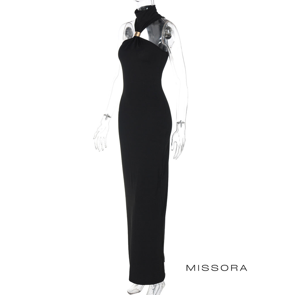 Lillianne Off-Shoulder Halter Elbise [NBFQ5ULP]