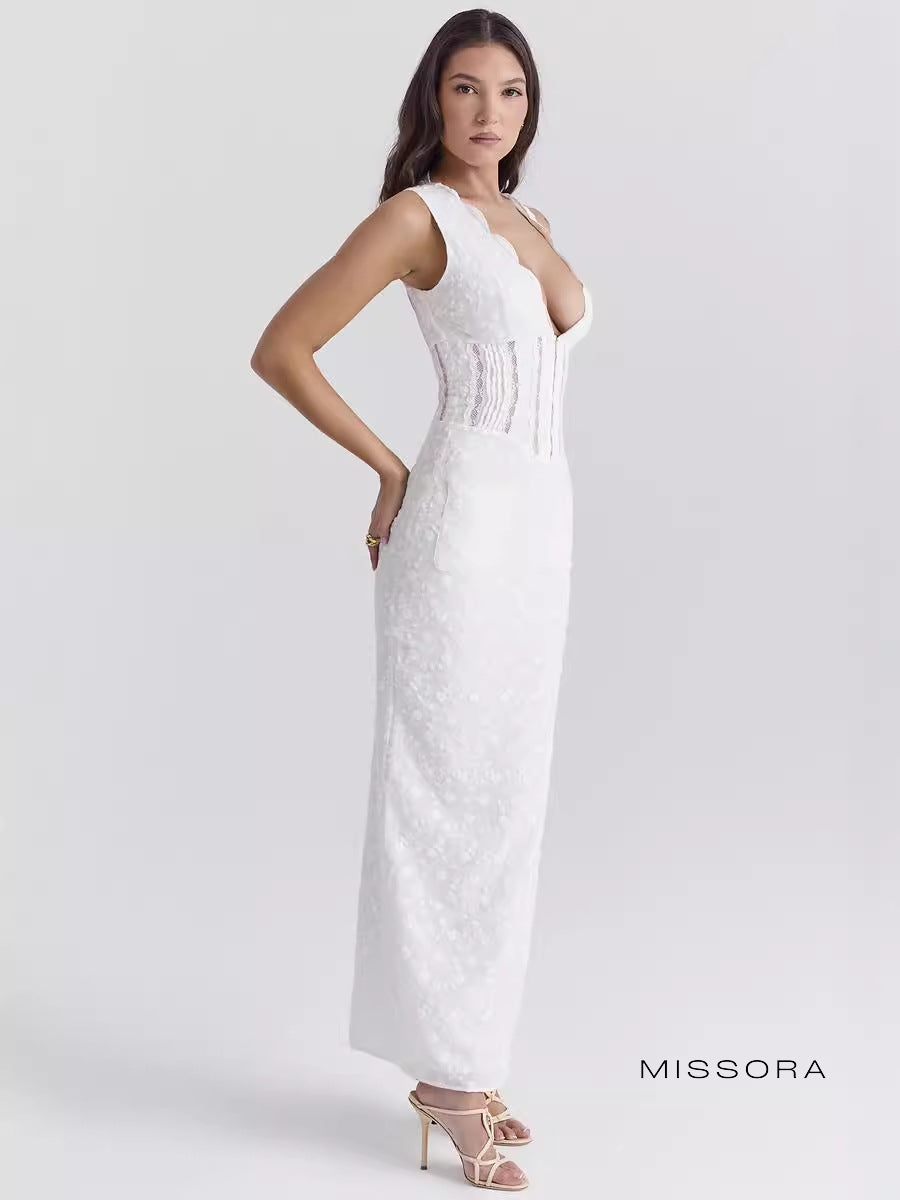 Loralai Dantel Midi Elbise [X3XZKW97]