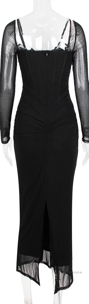 Lyndon Balenli Pileli Elbise [GPMDYAAO]