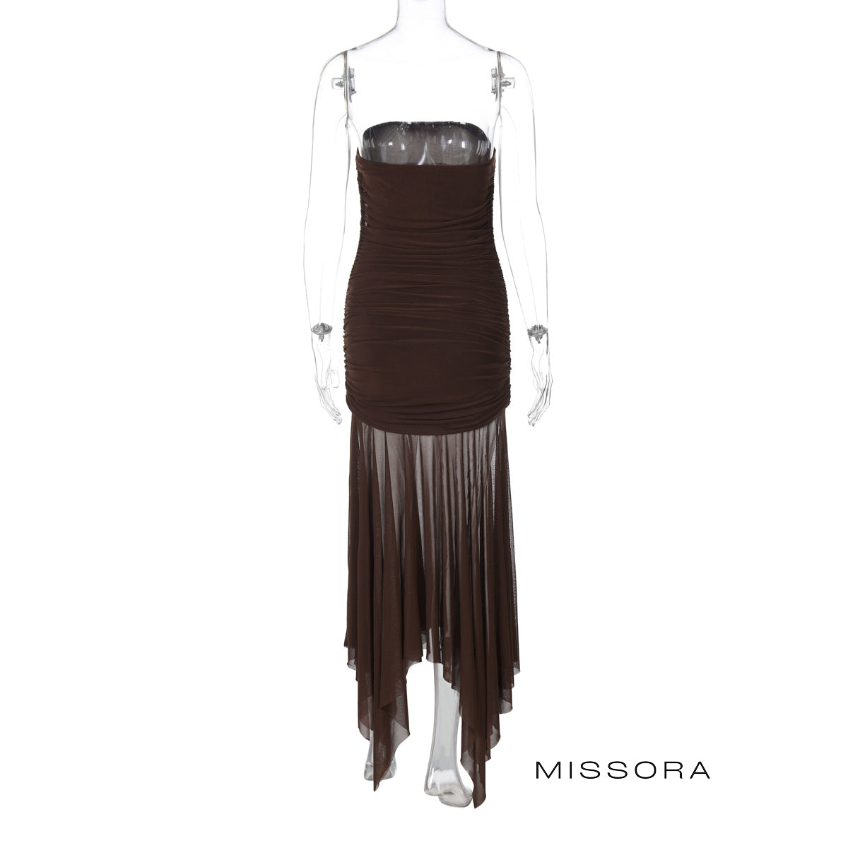 Lyriq Straplez Uzun Pileli Elbise [FAHG338T]