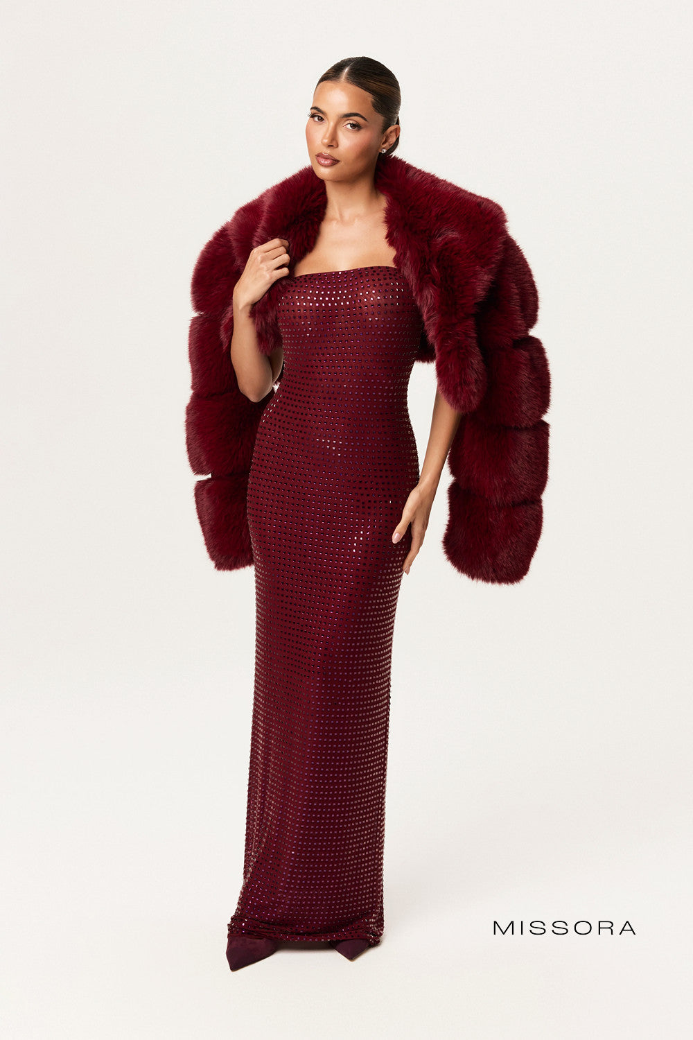 Maddisyn Işıltılı File Abiye Elbise [TD3NZ4FJ]