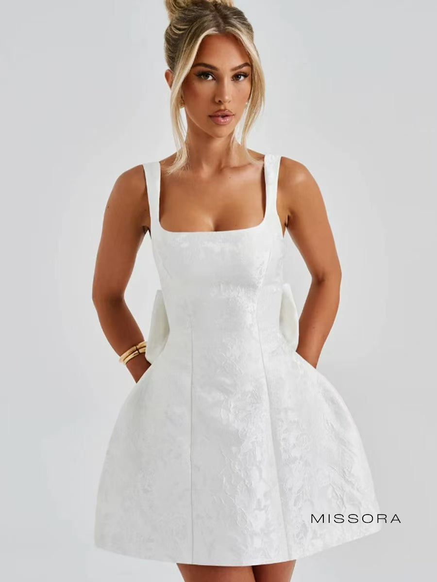 Maisey Fiyonklu Saten Mini Elbise [E6U3HL6S]