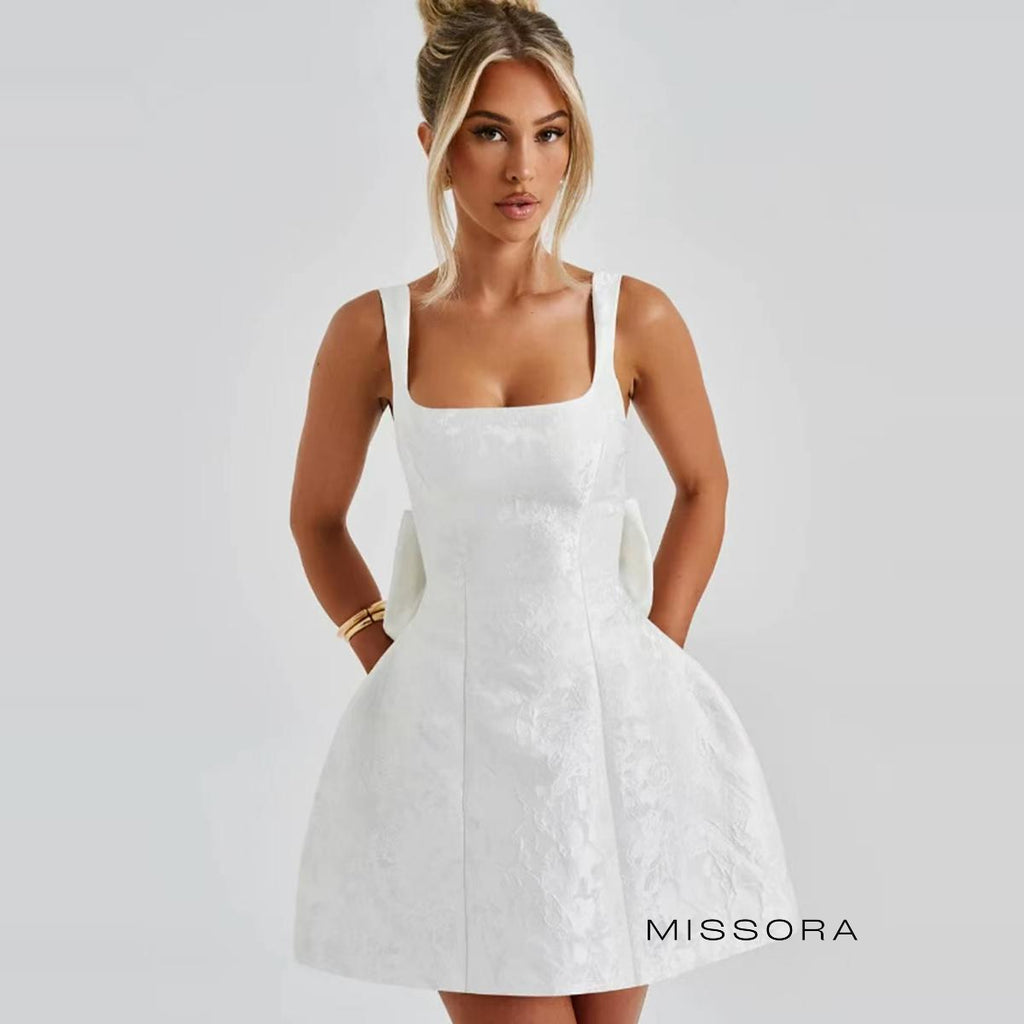 Maisey Fiyonklu Saten Mini Elbise [7EJNLR1Y]