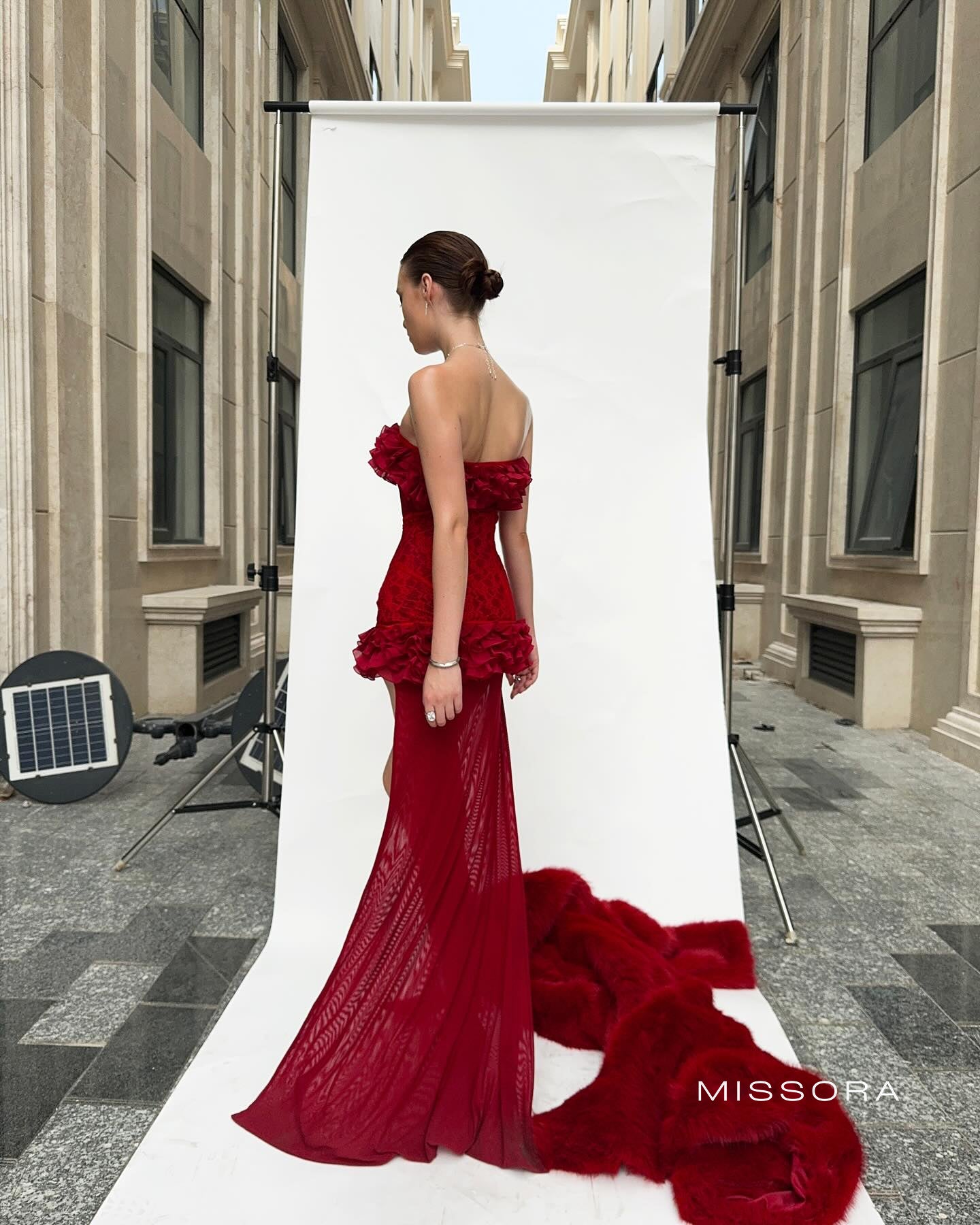 Maizee Straplez Gül Mini Elbise [Z9JI1B79]