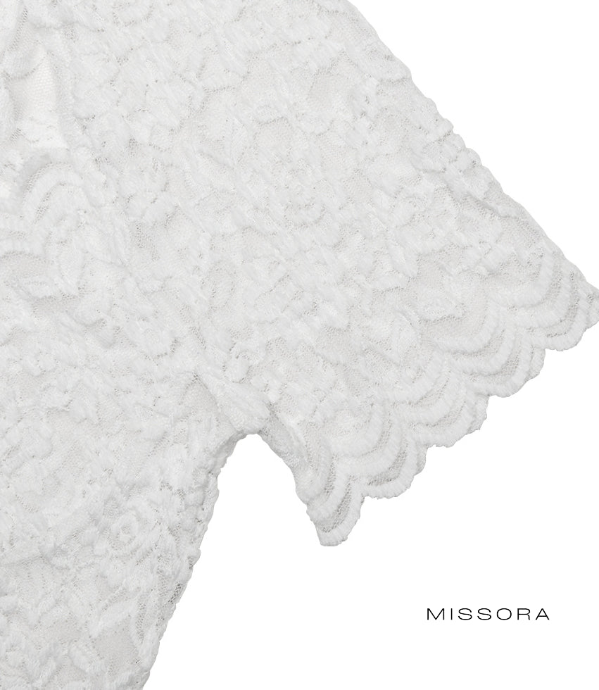 Maizy Dantel Kısa Kollu Bodysuit [MQ5NPLR6]