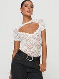 Maizy Dantel Kısa Kollu Bodysuit [CN9XVJ72]
