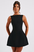 Missora Malaika Voluminous Bubble Mini Dress - Black