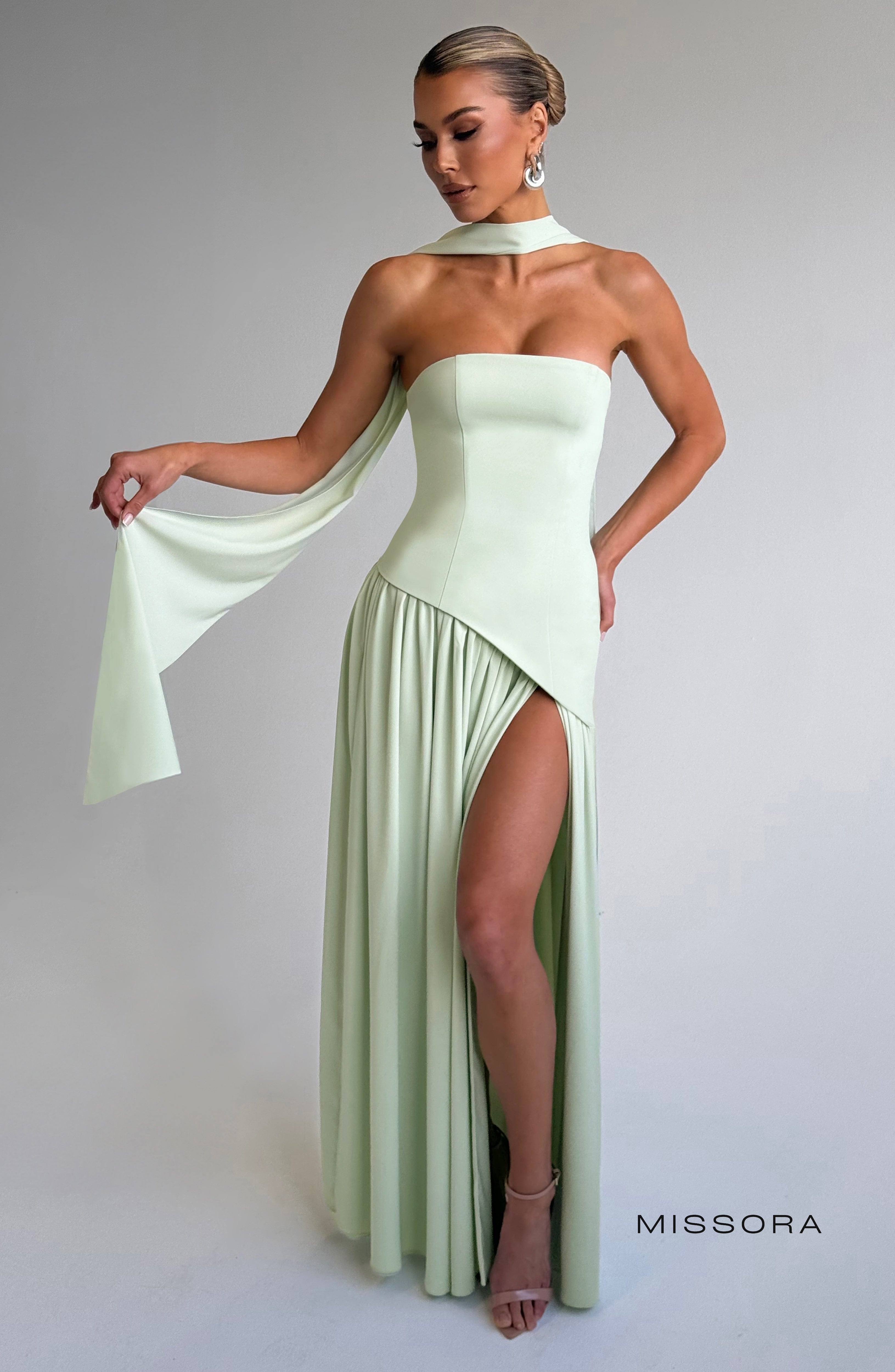 Missora Maliyah Chiffon Slit Maxi Dress