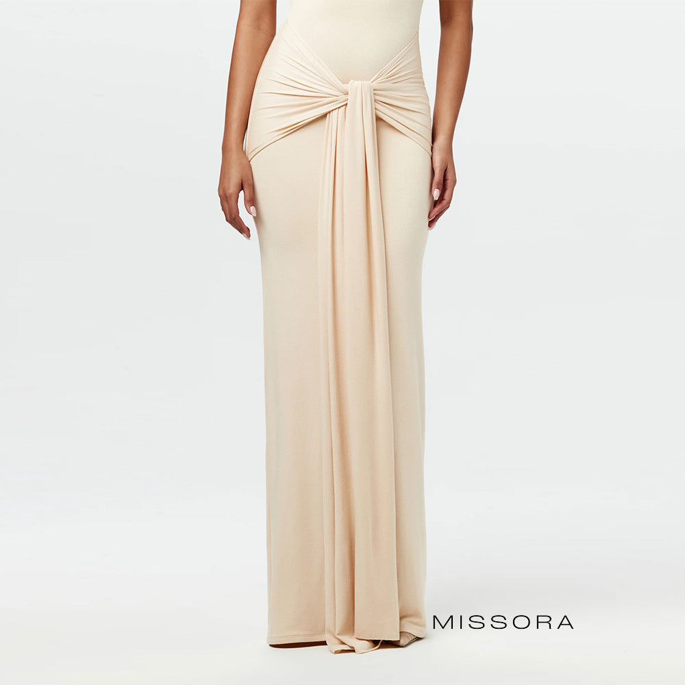 Margaret Büzgülü Maksi Elbise [Z5N53AS3]