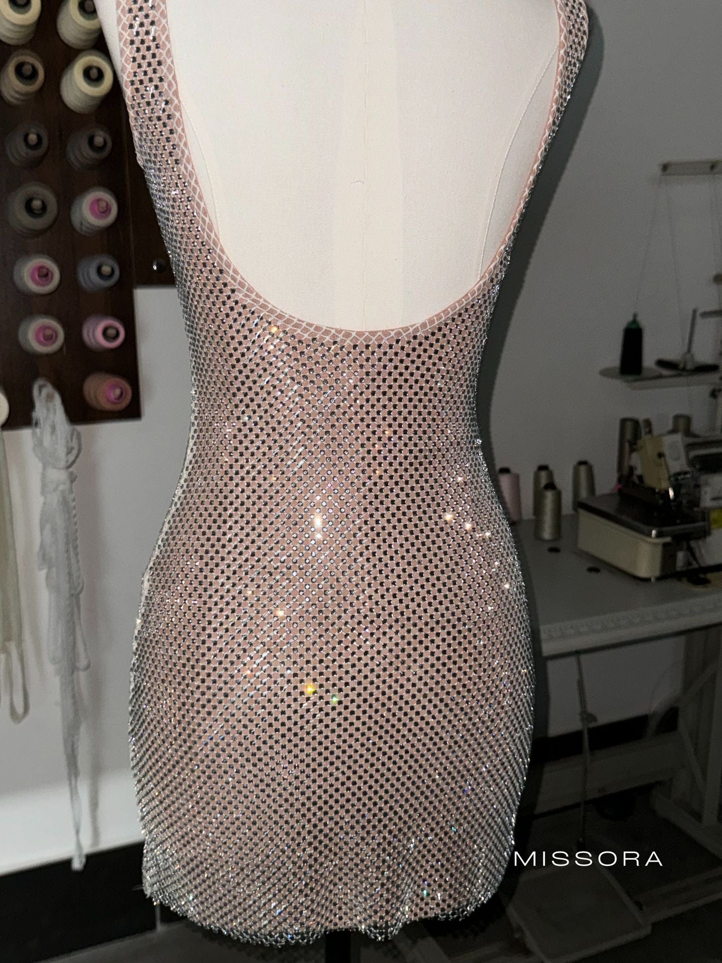 Mckynlee Taşlı Askılı Mini Elbise [OHTNYH46]