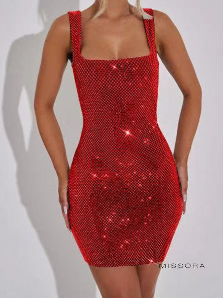 Mckynlee Taşlı Askılı Mini Elbise [HEOXP0N8]