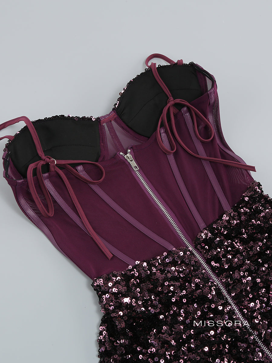 Michaella Straplez Payetli Midi Elbise [J2JRBC6O]