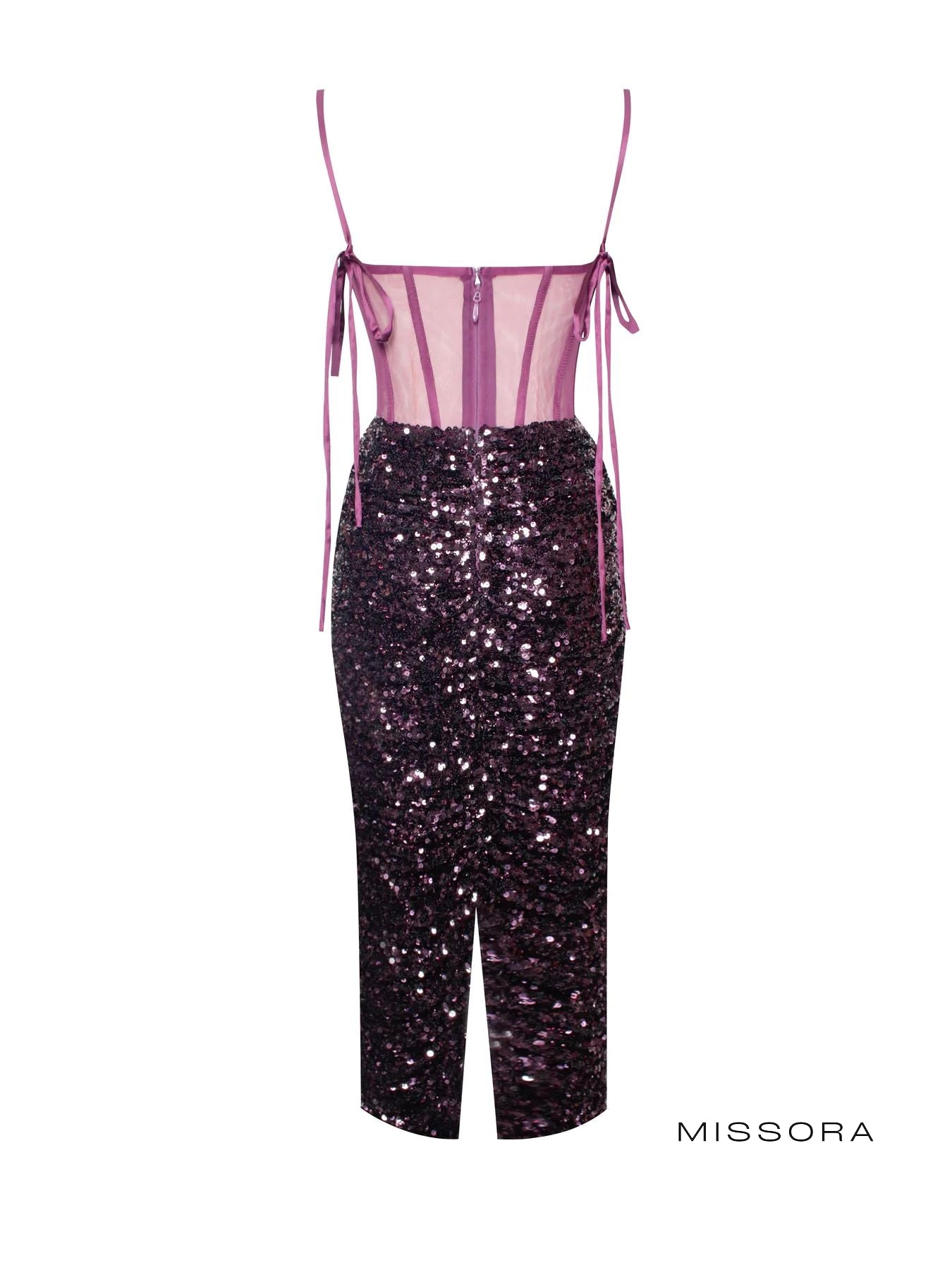 Michaella Straplez Payetli Midi Elbise [L5GMSJJH]