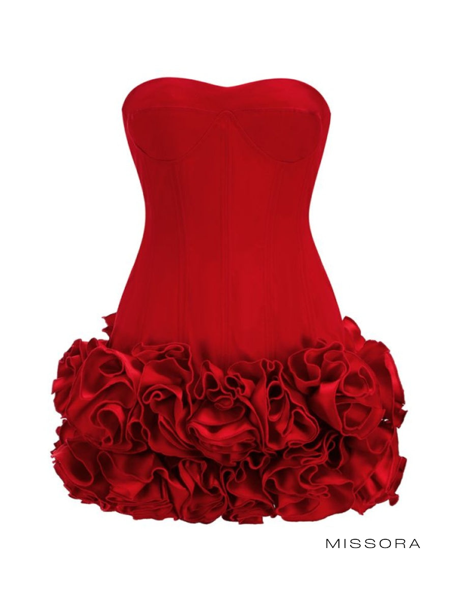 Mikayla Örgü Çiçekli Mini Elbise [DFH8SRET]