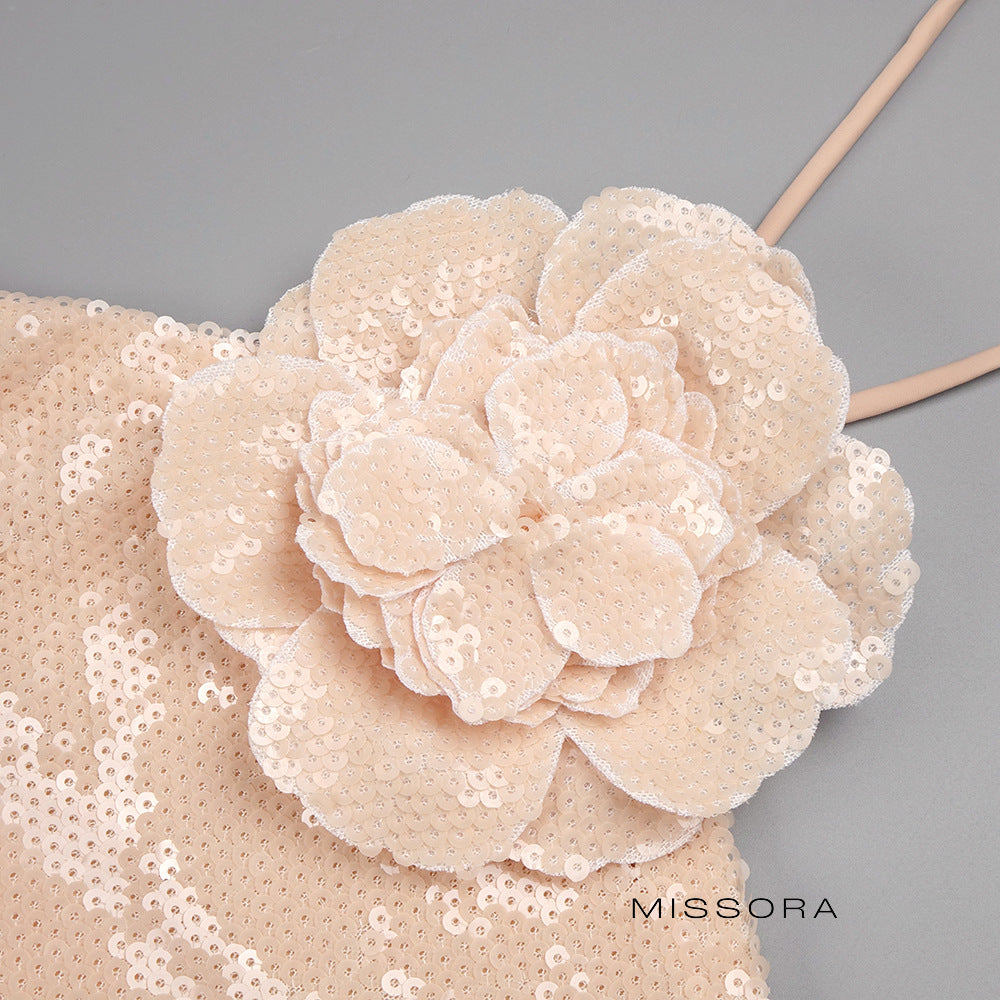 Mirella Halter Detaylı Payetli Elbise [WX2U9ZPY]