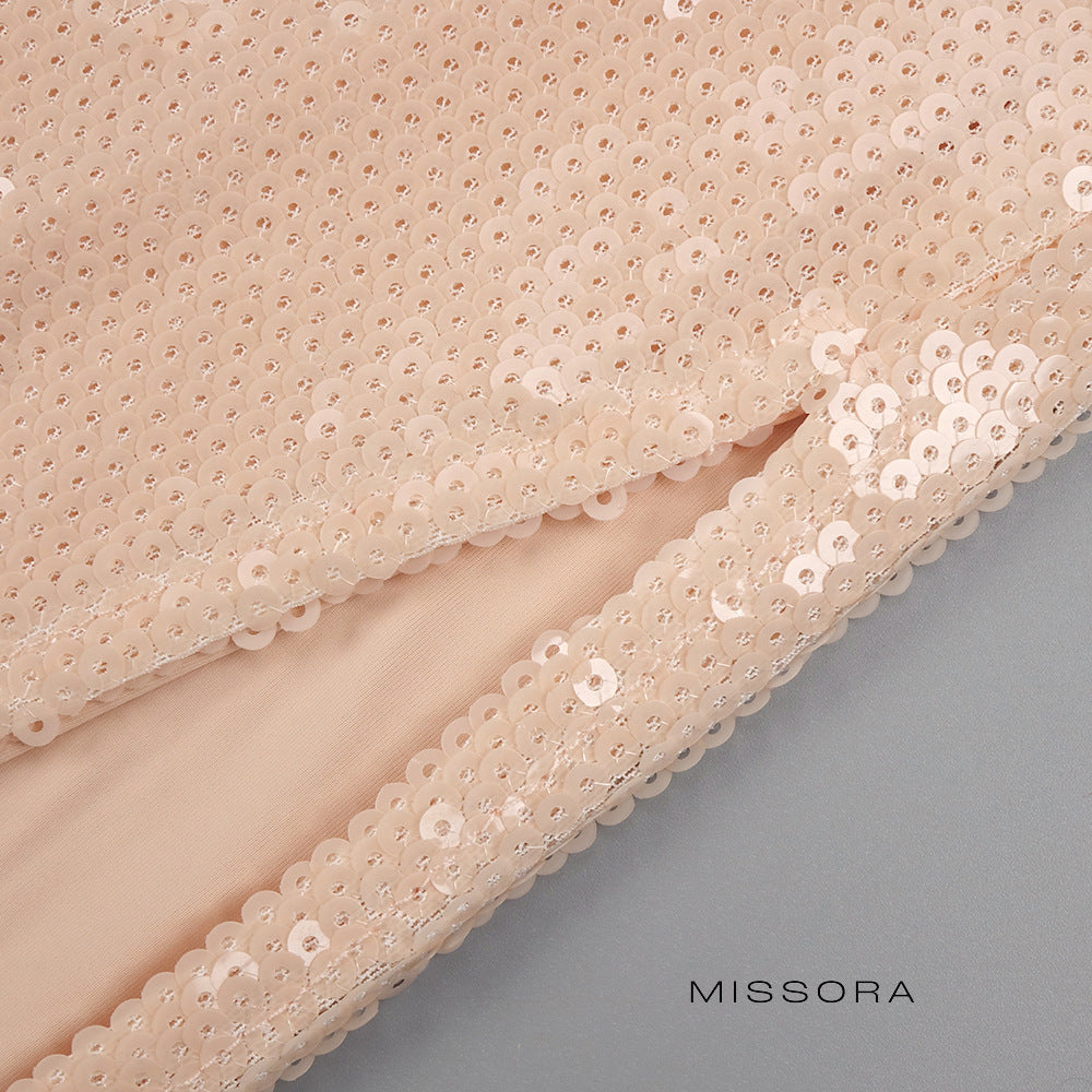 Mirella Halter Detaylı Payetli Elbise [GKO8GOIG]