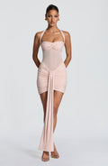 Missora Mirella Ruched Mesh Mini Dress