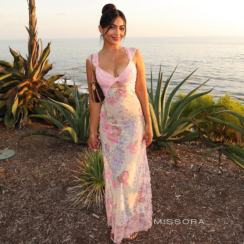 Miroslava Çiçekli Maksi Elbise [9LX1U92S]