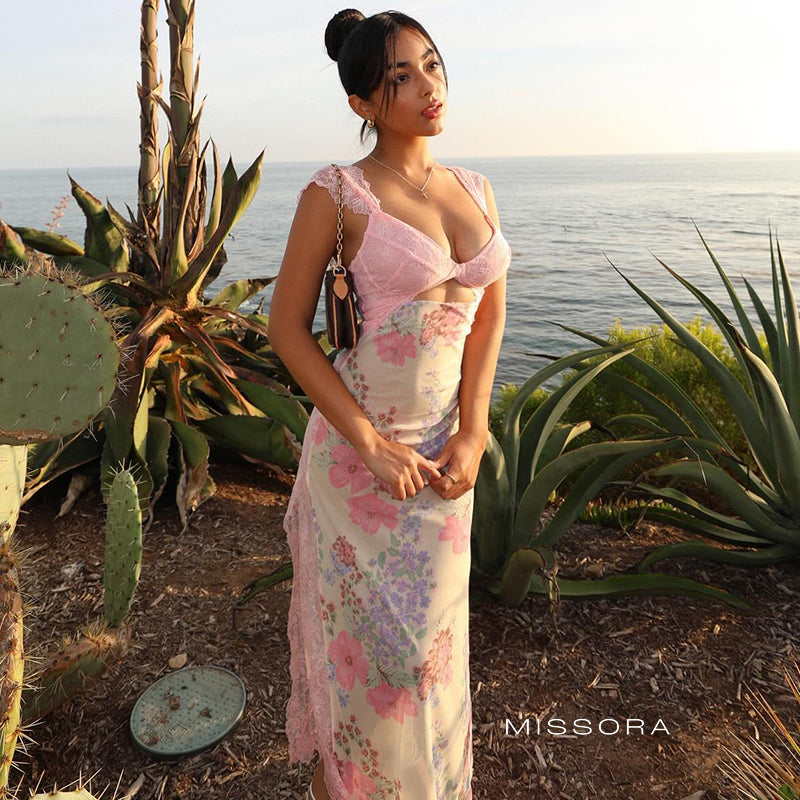 Miroslava Çiçekli Maksi Elbise [C9I593LK]