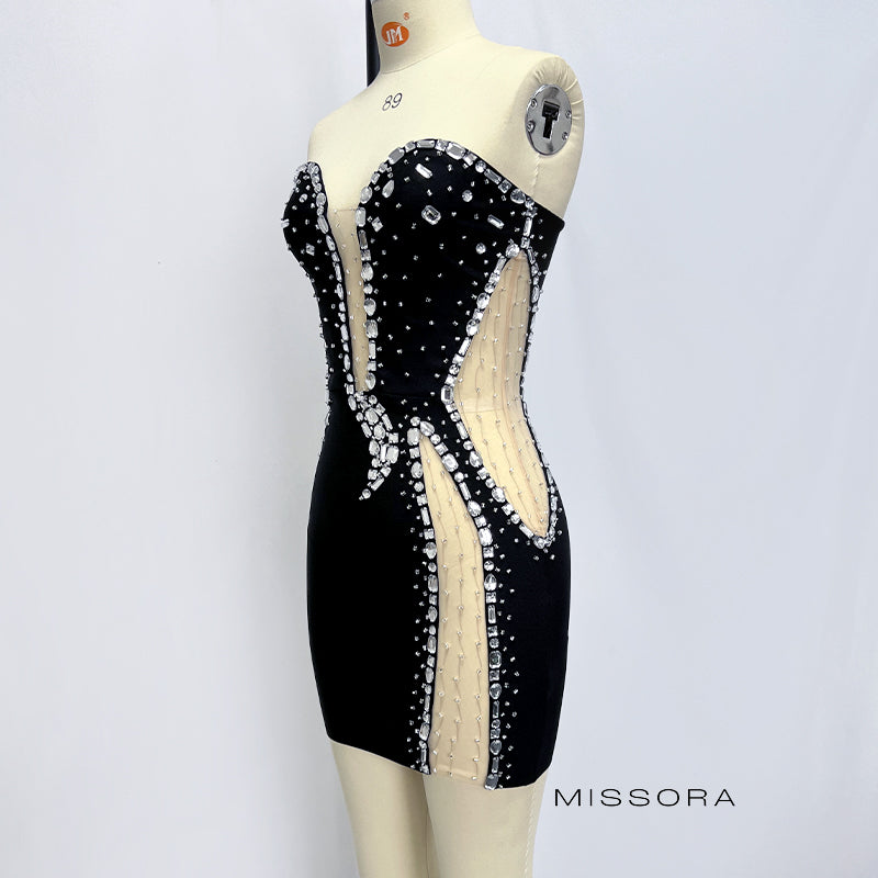 Montana Straplez Bandaj Midi Elbise [DJJNRAGU]